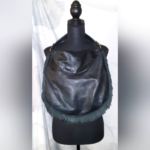 Botkier Genuine Leather Fringe Shoulder Bag. - Picture 2 of 6